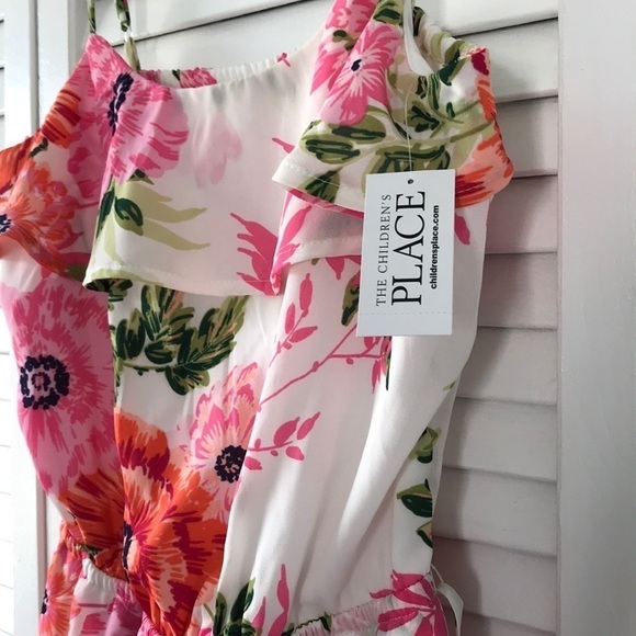 The Children’s Place Floral Sharkbite Hem Dress - Picture 4 of 4